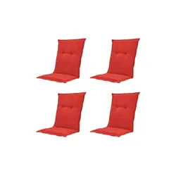 Auflage niedrig 4er-Set  Basic ¦ rot ¦ Maße (cm): B: 50 H: 6