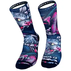 MALDITA BUENA SUERTE Socken Tiger Snake | rot L | 41-43