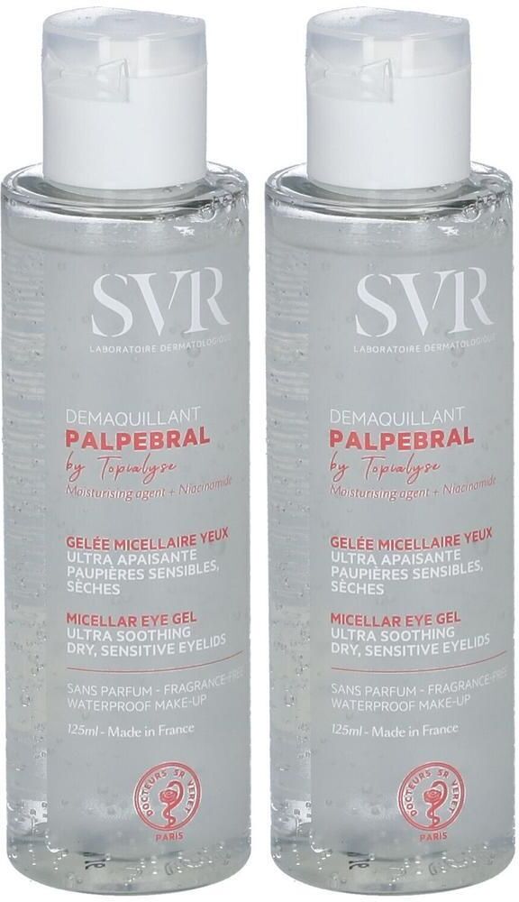 SVR Palpebral Demaquillant by Topialyse Micellaire Gel Ogen x2 2x125 ml Creme