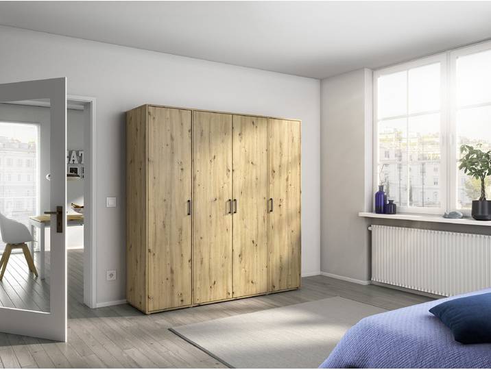 Drehtürenschrank Voyager 187cm Holz/Eiche Artisan Dekor Classic