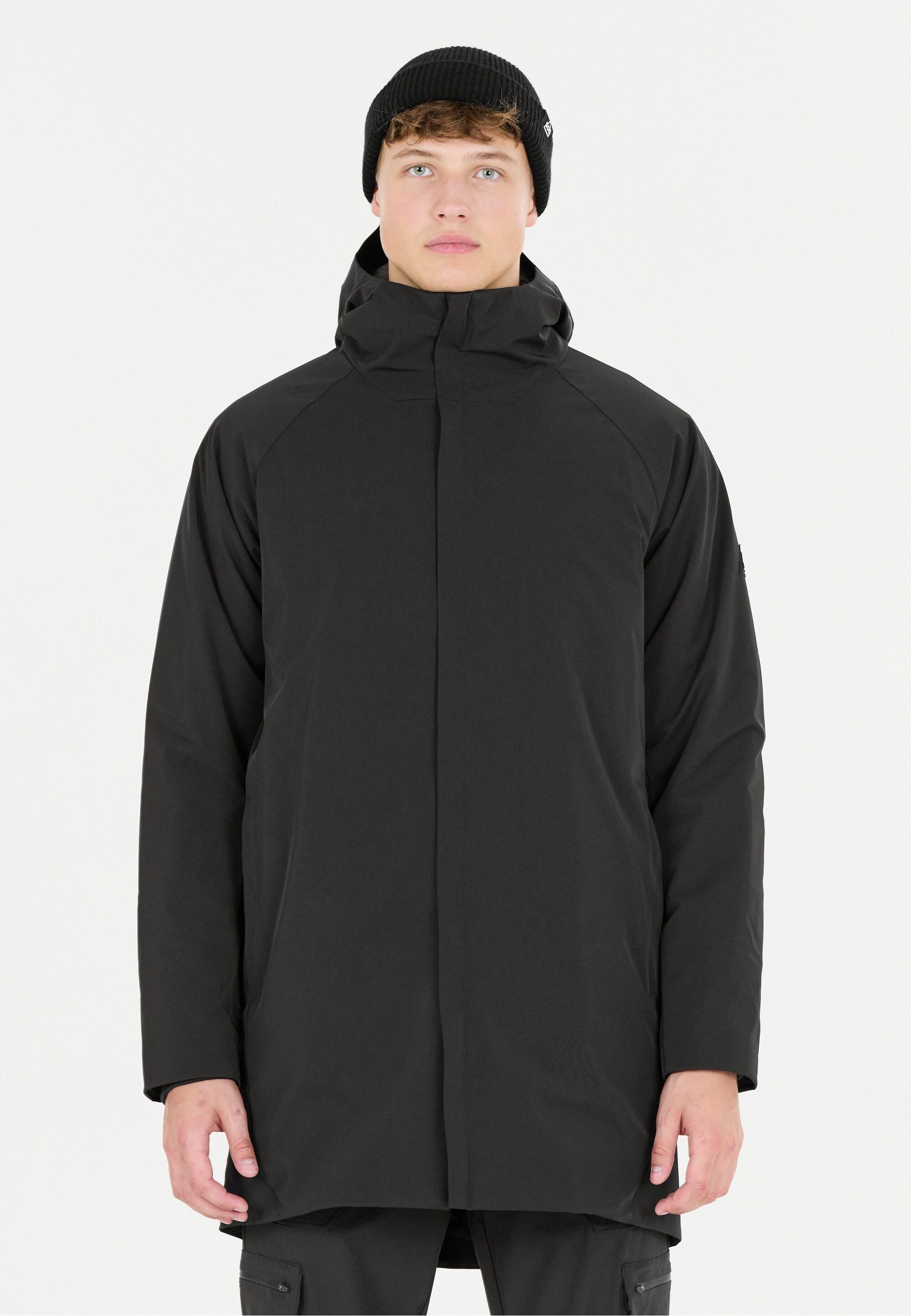 Parka SOS "Boiwa", Herren, Gr. XL, schwarz, 85% Polyamid, 15% Elasthan, unifarben, normal, ohne Ausschnitt, Jacken Parka, mit innovativer, wasserabweisender Beschichtung