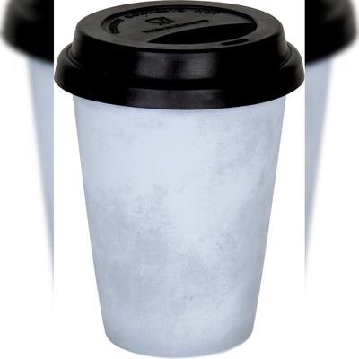 Könitz Porzellan Coffee to go Mug mit Deckel, Concrete
