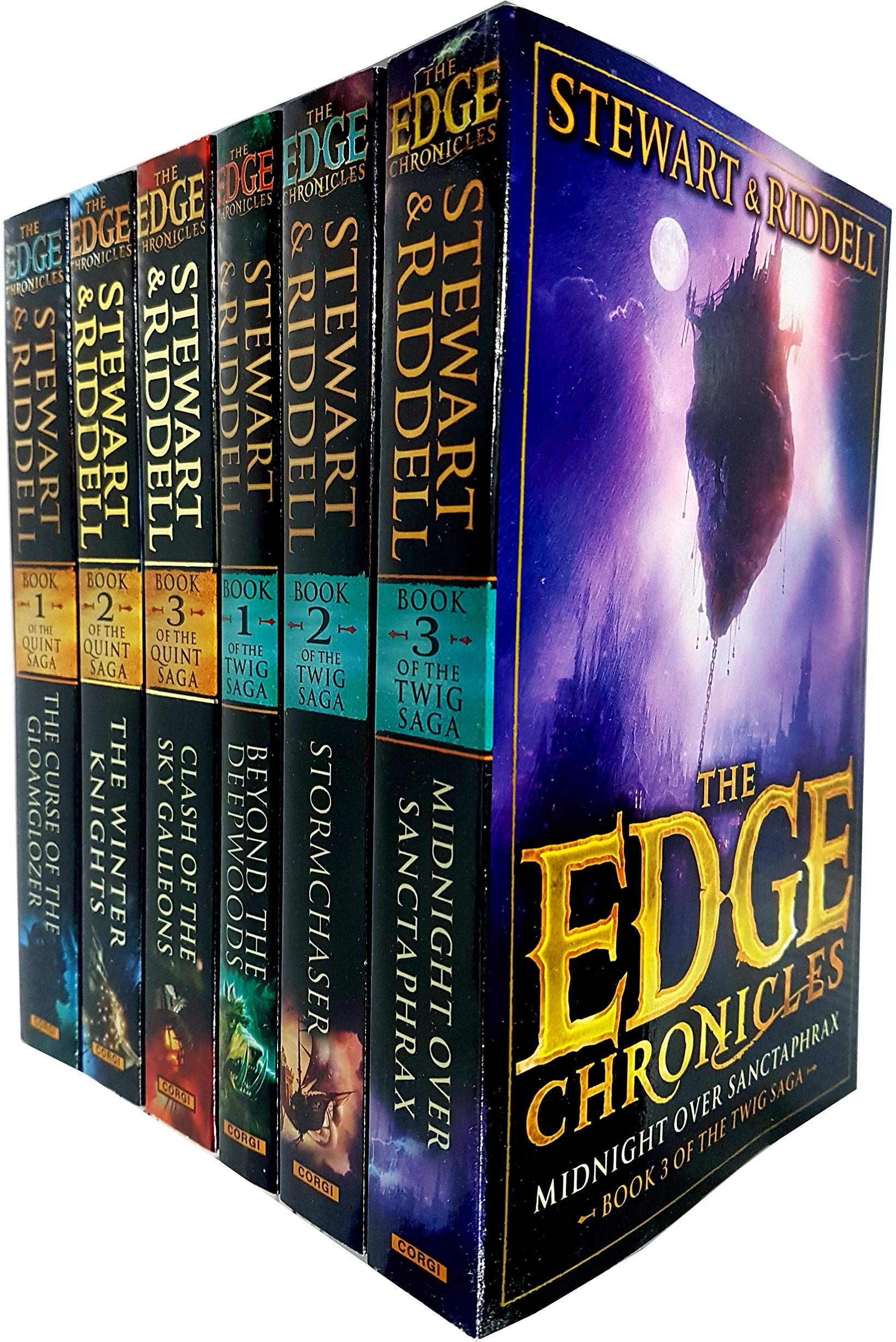 Corgi Childrens The Edge Chronicles 6 Books Collection Set by Paul Stewart & Chris Riddell - Paperback Fantasy Adventure Set for Ages 9-12 - Quint Saga & Twig Saga