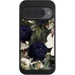 Nivocase Hülle für Google Pixel 10 Handyhülle NIVOcore Case Schwarz Blumen Utart Vintage (Google Pixel 10), Smartphone Hülle, Schwarz