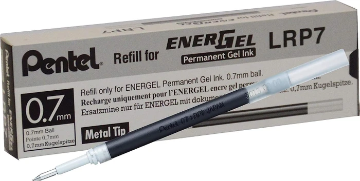 Pentel 12 LRP7 Gelschreiberminen schwarz