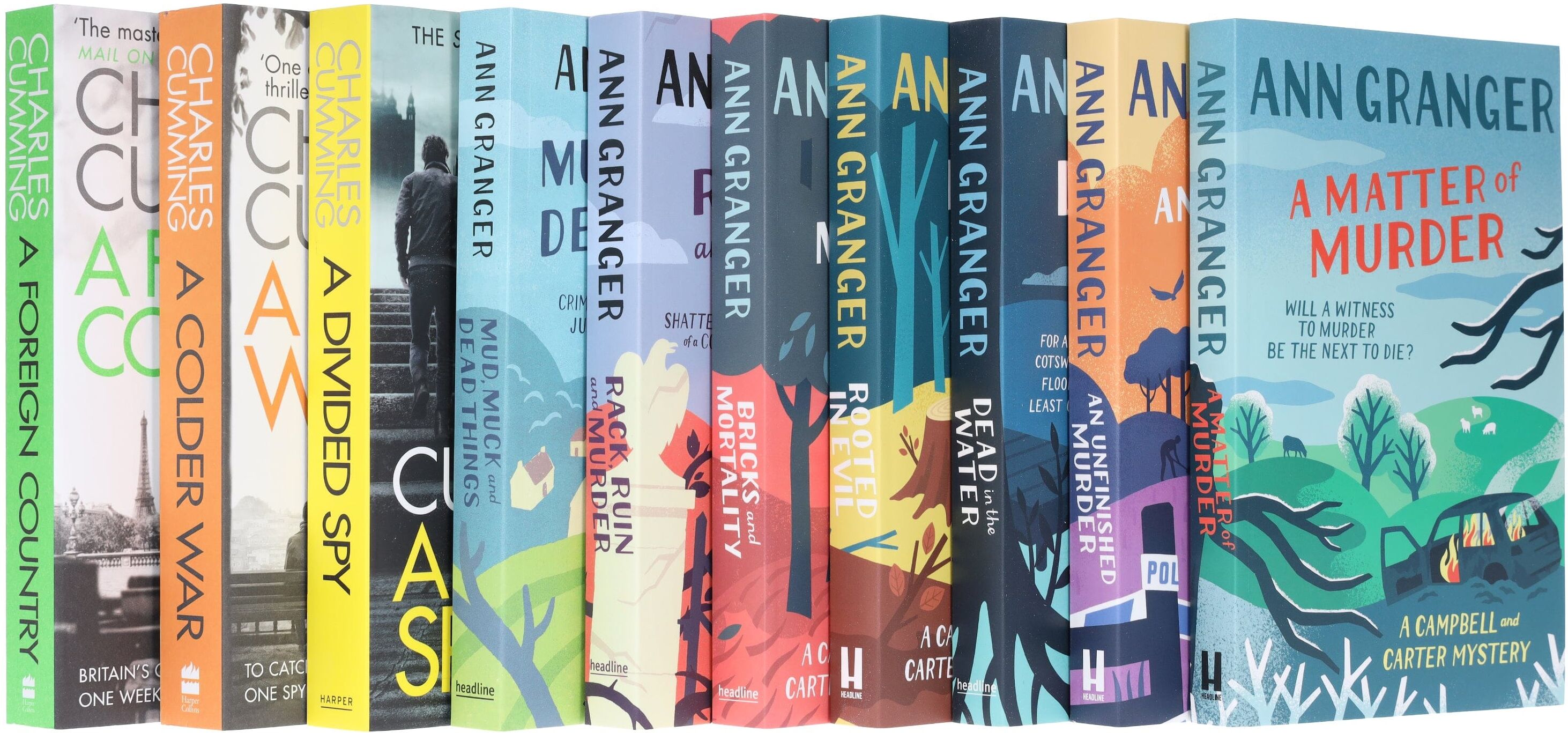 British Spy & Mystery Crime Series Bundle by Ann Granger & Charles Cumming: 10 Book Set – Fiction – Paperback Various
