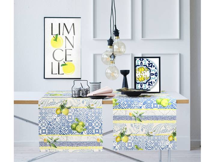 home24 Tafelloper 7005 48 x 140cm blauw