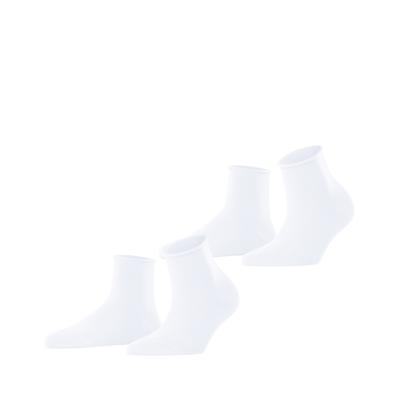 Kurzsocken ESPRIT "Basic Pure", Damen, Gr. 35-38, weiß, Baumwollmischung, unifarben, normal, Socken, unifarbenes Basic-Design, Rollbündchen