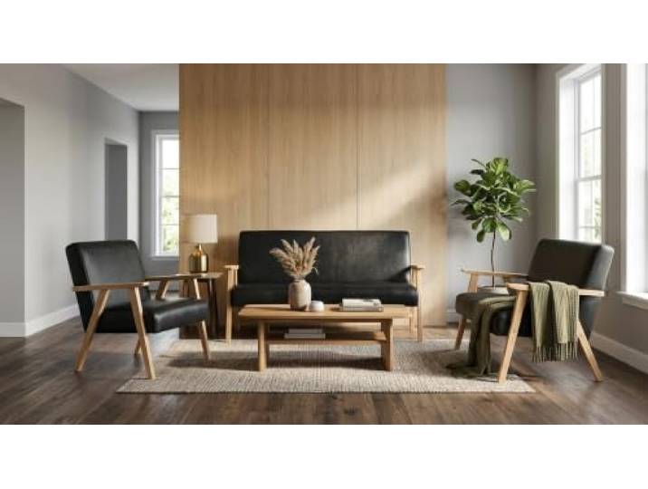 Family Meble Sitzgruppe Soler Boston – Zweisitzer-Sofa und 2 Sessel im Retro-Stil – Variante Boston 14