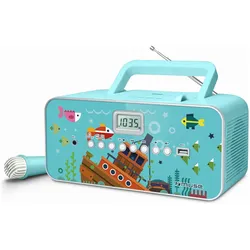 Muse M29KB Kinder CD-Player CD, UKW, USB Inkl. Mikrofon (FM, PLL), Radio, Blau