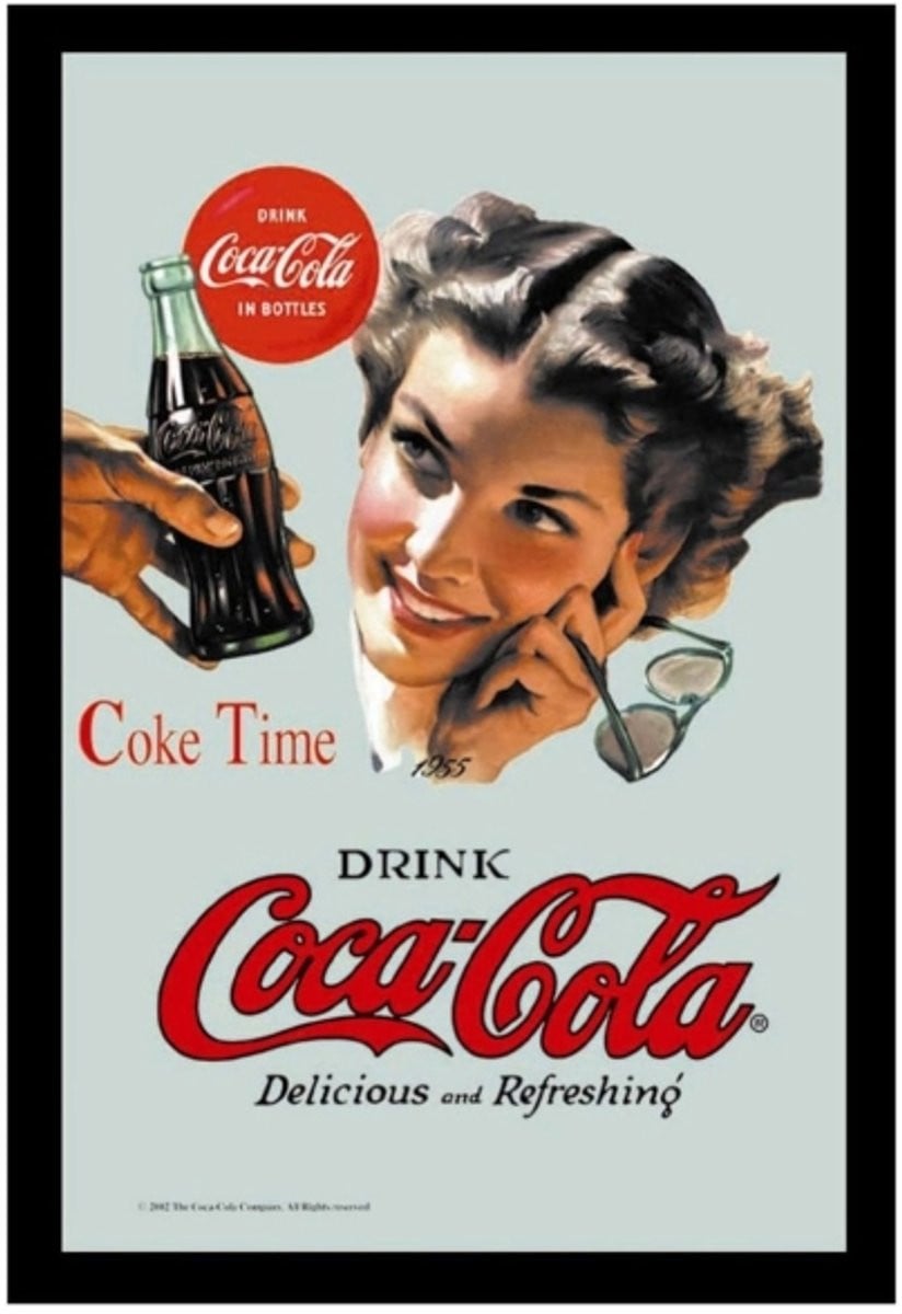 Coca-Cola Wandspiegel Meisje Met Zonnebril