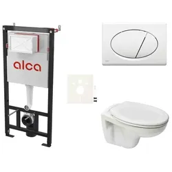 Alca Wand-WC Set für Vorwandmontage + Ceramia S-Line Pro WC SIKOASP1
