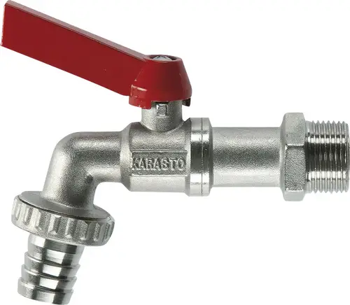 Gardena 07333-20 Kugel-Auslaufhahn 1" Schlauch-Anschluss 19mm (3/4") Ø Silber, Rot