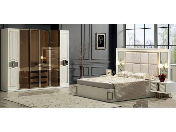 JVmoebel Schlafzimmer-Set Modernes Schlafzimmer-Set mit stilvollem Design und Komfort, (5-tlg), Made in Europa