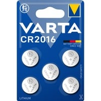 LITHIUM Coin CR2016, Batterie 5 Stück, CR2016
