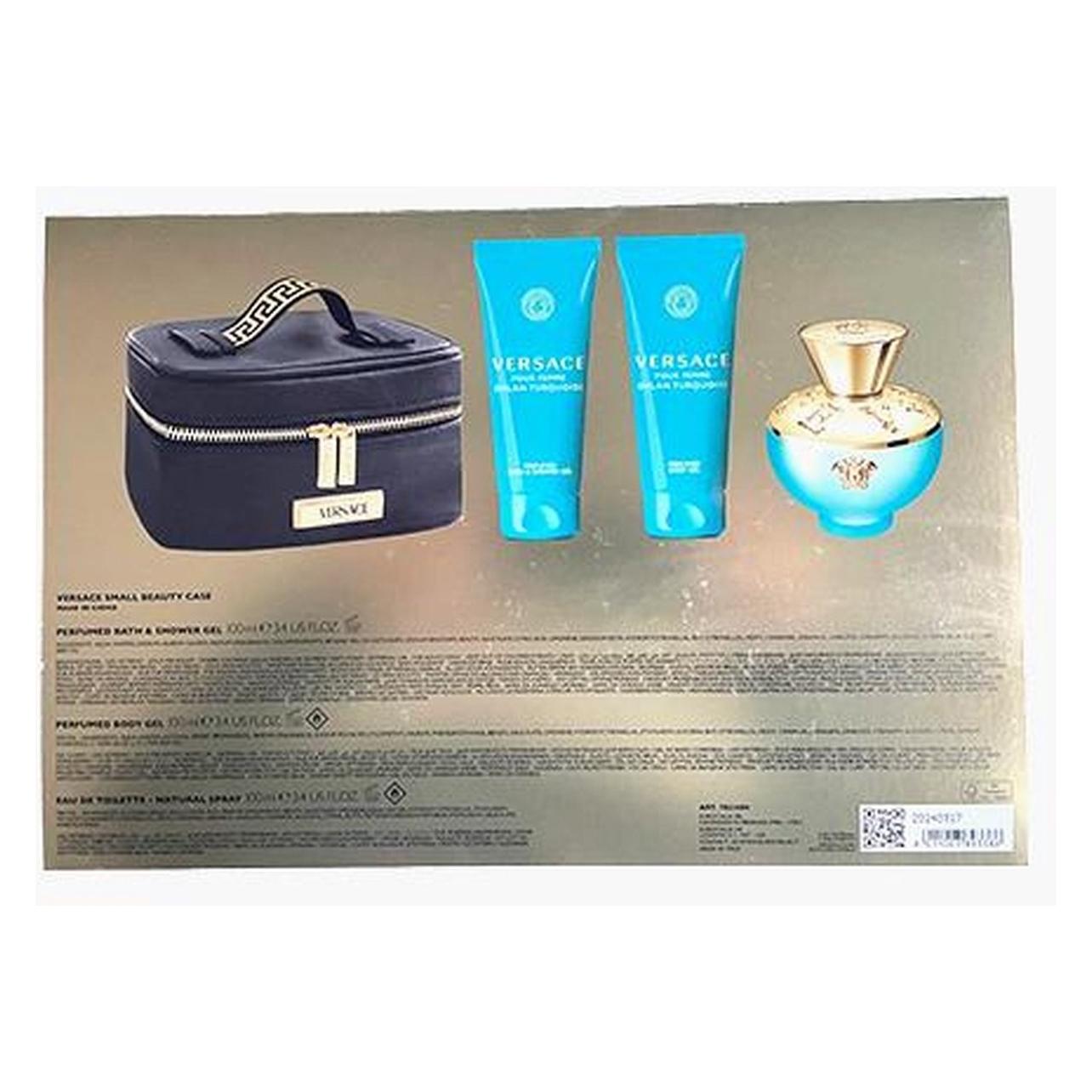 Versace Dylan Turquoise pour Femme Christmas 2024 Eau de Toilette / BShower Gel / Body Lotion / Case (Parfum Set) (7021694)
