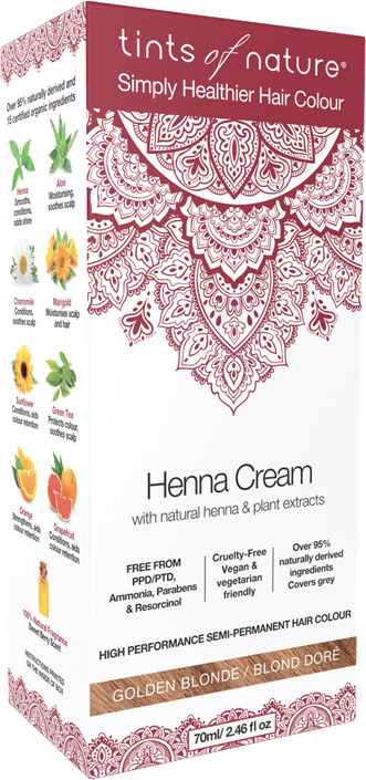 TINTS OF NATURE Henna Cream Golden Blonde 70ml
