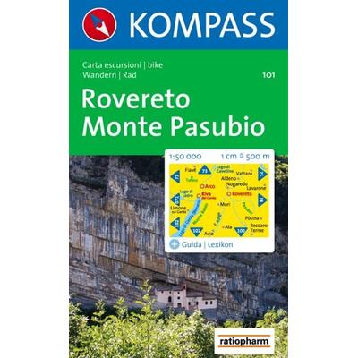 KOMPASS Wanderkarte 101 Rovereto - Monte Pasubio 1:50.000, Sonstige von , Kompass-Karten, 978-3-85491-103-6