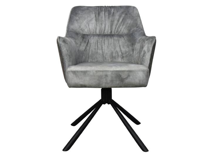 Polsterstuhl ESTHER Metall 85 x 63 x 58 cm pulverbeschichtet Grau
