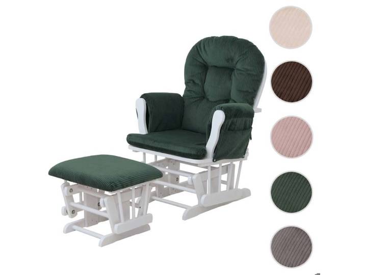 MCW Fauteuil relax MCW-C76 vert structure blanche