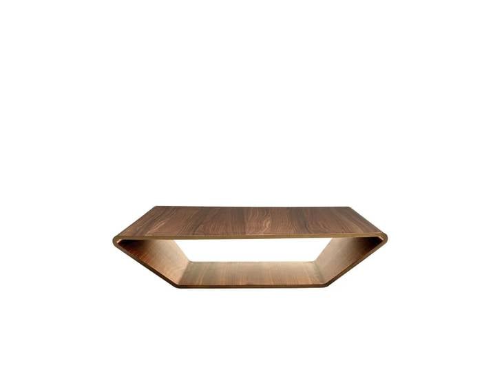 Swedese Table basse Brasilia noyer laqué naturel, 100x100 cm