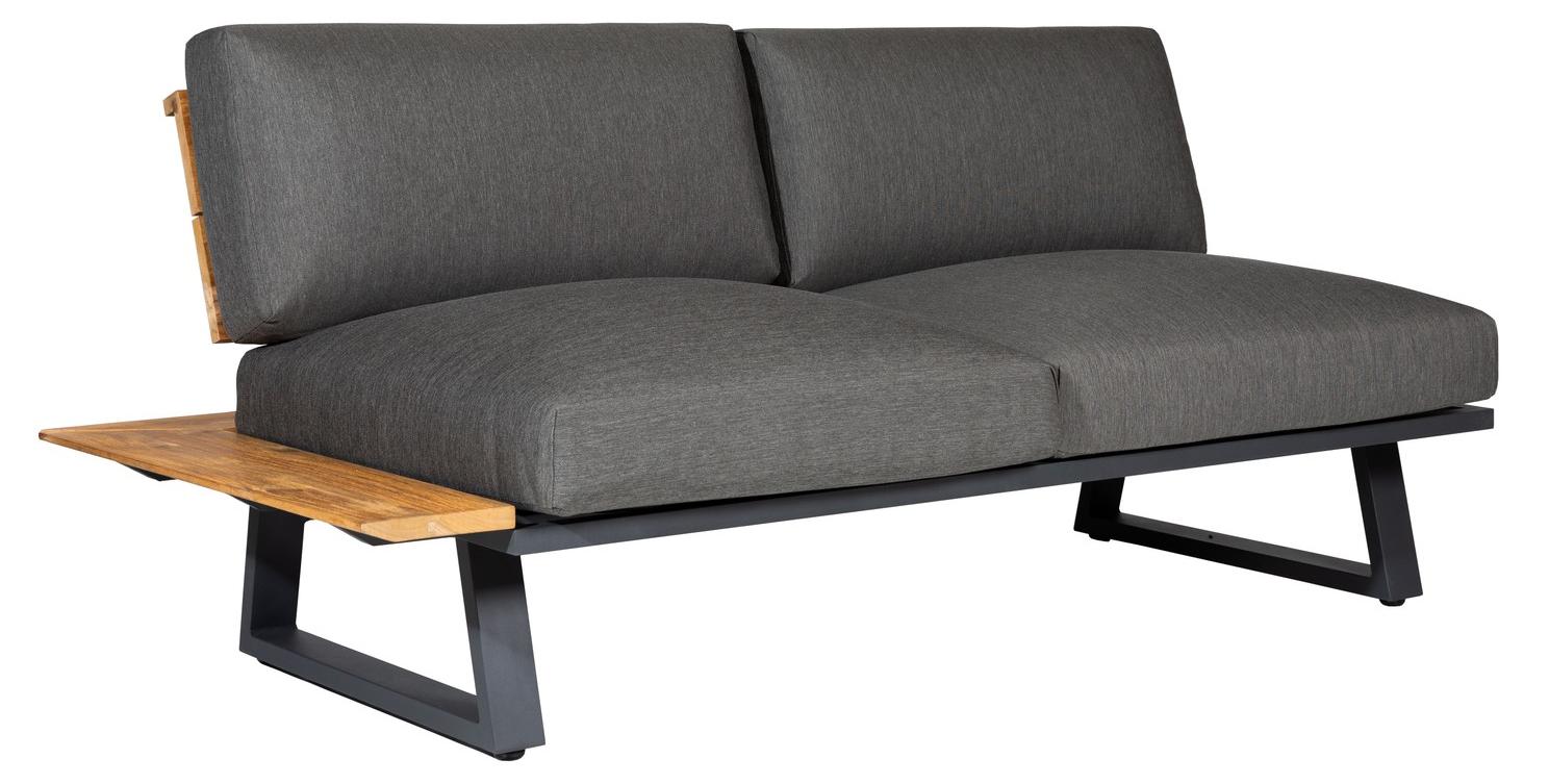 Diamond Garden Nora Sun & Rain Lange Ecke links Aluminium/Teak
