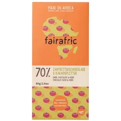 Zarbitterschokolade mit Kakaosplitter - 70% Kakao