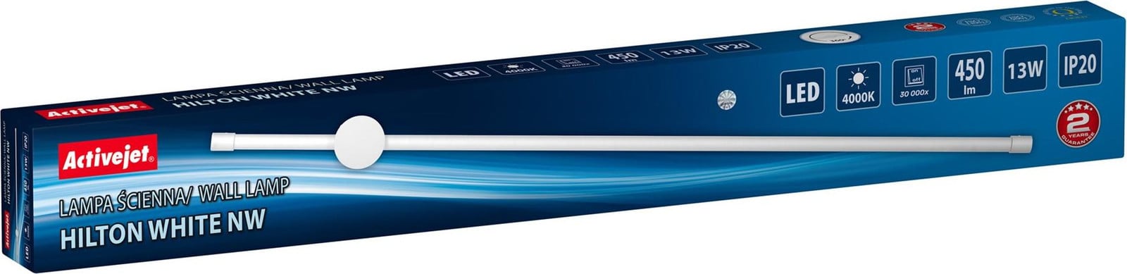 ActiveJet LED-wandlamp AJE-HILTON, wit, E27