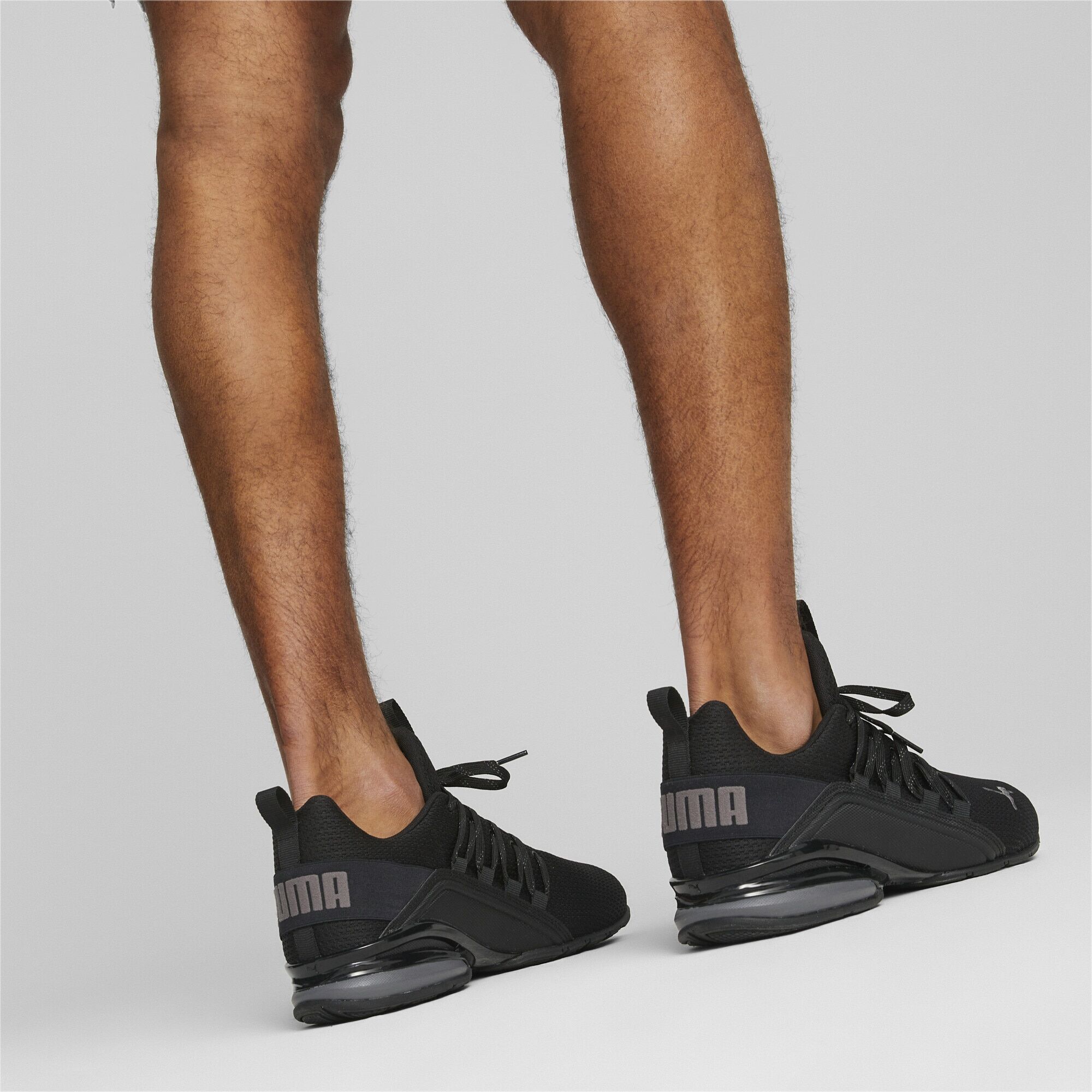Laufschuh PUMA "Axelion Refresh Laufschuhe Herren", Herren, Gr. 45, schwarz (schwarz cool schwarz gray), Obermaterial: Synthetik, Textil. Futter: Textil. Innensohle: Textil. Laufsohle: Gummi, Schuhe Laufschuh