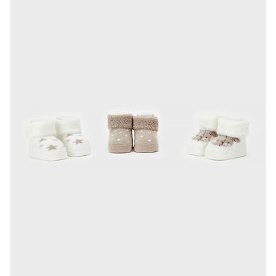 Kurzsocken MINIBANDA "BABY BOY ACCESSORIES", Mädchen, Gr. TU, EURO-Größen, beige (sanftes weiß), Baumwolle, Socken