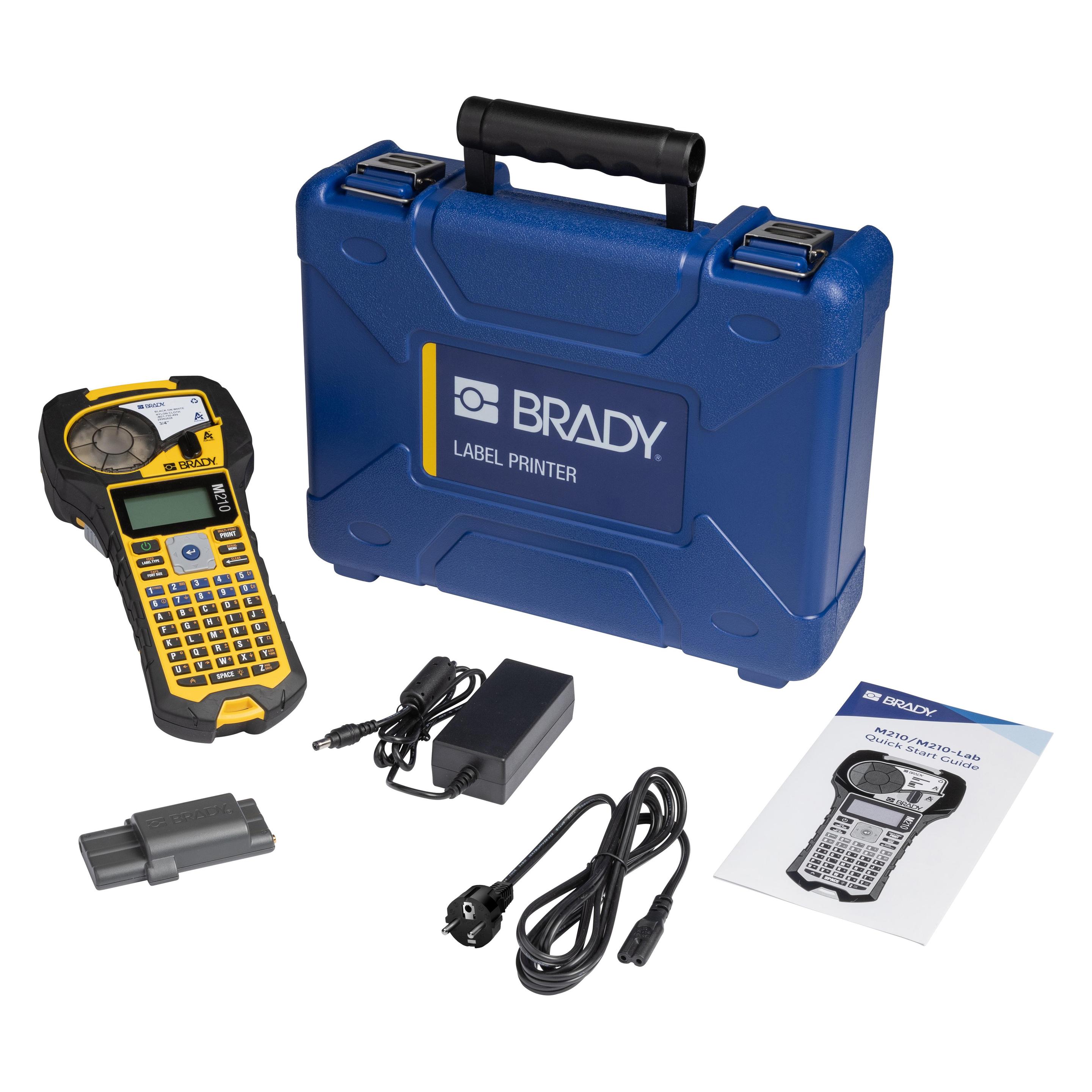 Brady M210-KIT EU, Mobiles Beschriftungsgerät, Endlos- und Etikettendruck, ABC-Tastatur, max. Breite 19 (311307)