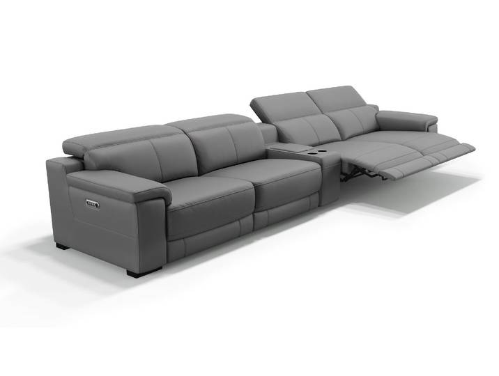 Leder Couch Garnitur SORA 4-Sitzer 4sitzig Kino