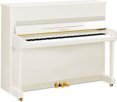 Yamaha P 116 M PWH Upright Piano Weiß hochglanzpoliert