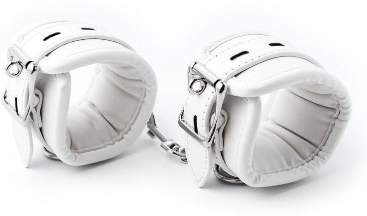 BDSMaster Menottes de poignets CUFF BOMB Blanches