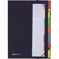 Pagna Ordnungsmappe Deskorganizer A4 7 Fächer schwarz