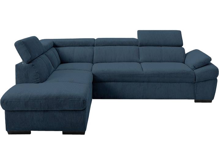 Ecksofa EXXPO - SOFA FASHION, navy, B:270cm H:78cm T:207cm, Sofas, Ecksofa, inkl. Kopf- und Armteilverstellung, wahlweise mit Bettfunktion