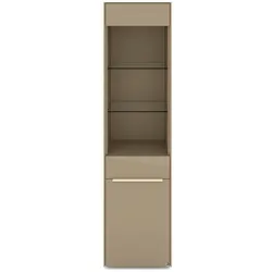 set one by Musterring Vitrine Reno Glas Grau Taupe