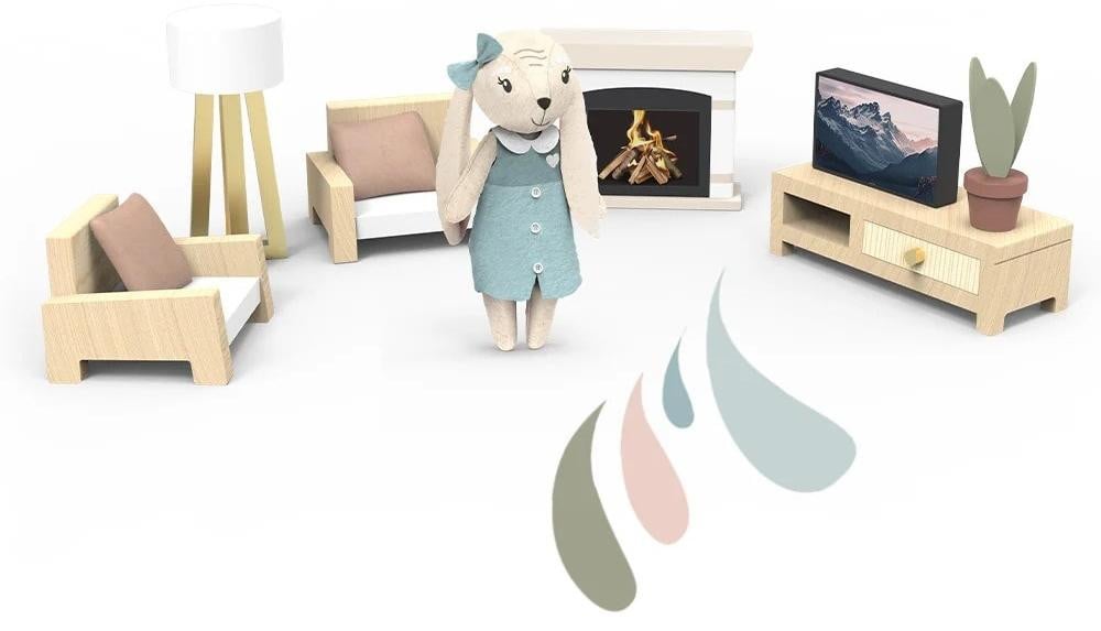 Speedy Monkey Set woonkamermeubels voor poppenhuis