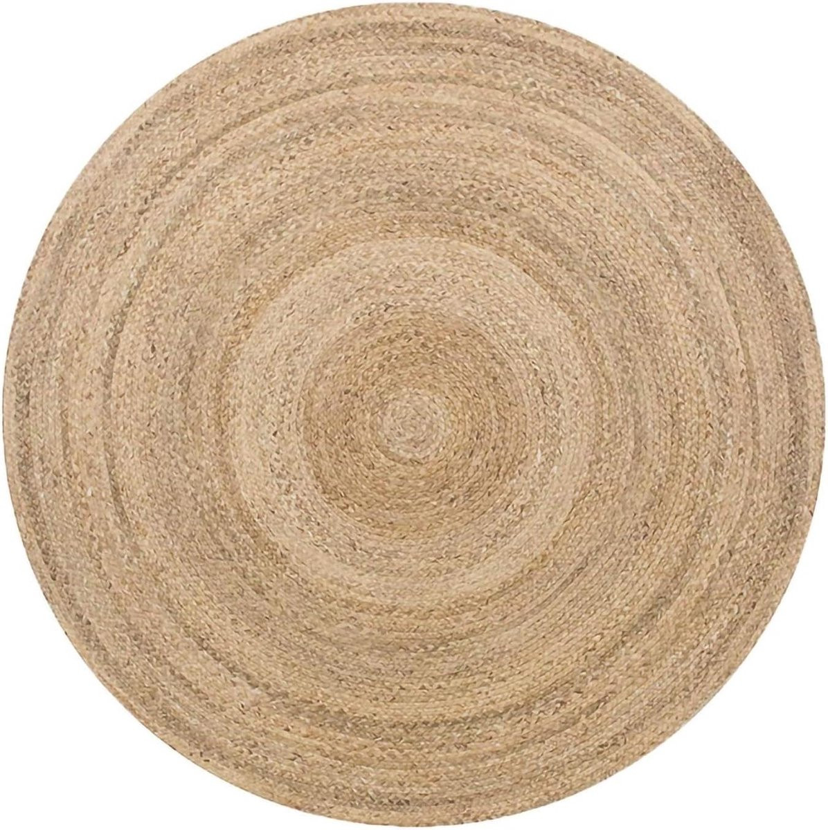 Rond Jute Vloerkleed Natuurlijk Handgeweven