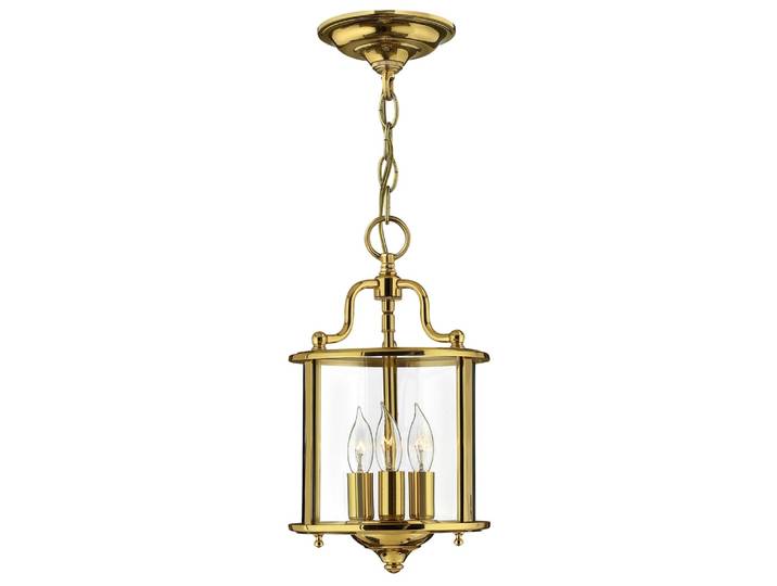 Suspension en laiton massif et verre transparent laiton poli