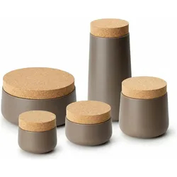 Continenta Matt Taupe Ø 20 x 12 cm, Vorratsbehälter, Grau