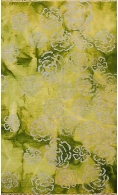 Rug Source Hand-knotted Modern Silk Green All-Over/ Abstract Area Rug - 8' 0'' X 4' 9''