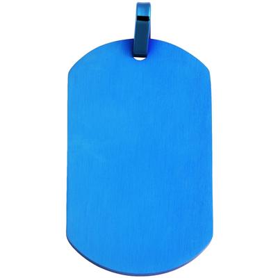 Dog Tag Anhänger AKZENT "Gabrina, langlebig", blau, Schmuckanhänger, Damen, Edelstahl