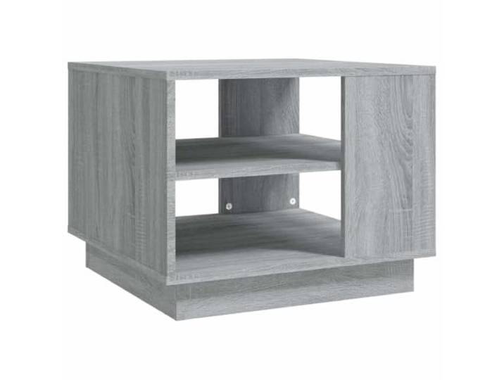 Couchtisch, Grau Sonoma Eiche, 55x55x43cm Modernes Design, Aufbewahrungsregale, stabile Tischplatte, einfache Reinigung, Wohnzimmertisch