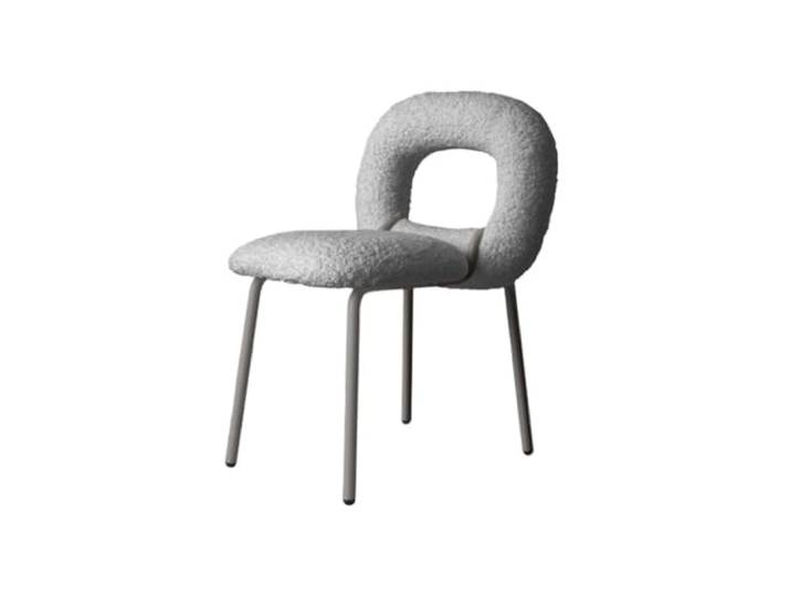Xumh2024-3 Küchenstuhl Modern Boucle Dining Chairs, Kitchen & Room, Backrest Upholstered with Metal Legs(Grigio)