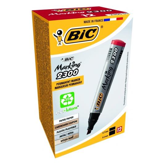 Bic Permanentinis žymeklis Eco 2300 4-5 mm, raudonas, pakuotėje 12 vnt. 300034 (12x) (820924)