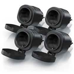 BEARWARE 4x Wifi Outdoor Steckdose 2,4 Ghz WLAN Steuerung per App Smart Life / IP44