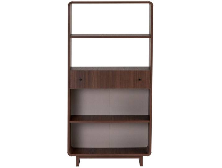Bücherregal Georis Nussbaum Holzwerkstoff B 78 H 153 cm - Bücherregal