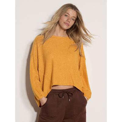 Fledermauspullover APRICOT "Oversized Pullover", Damen, Gr. L, mustard, Strick, , Modisch, oversize normal, Rundhals, Fledermausärmel Elastisch, Pullover, im Wabenstrick