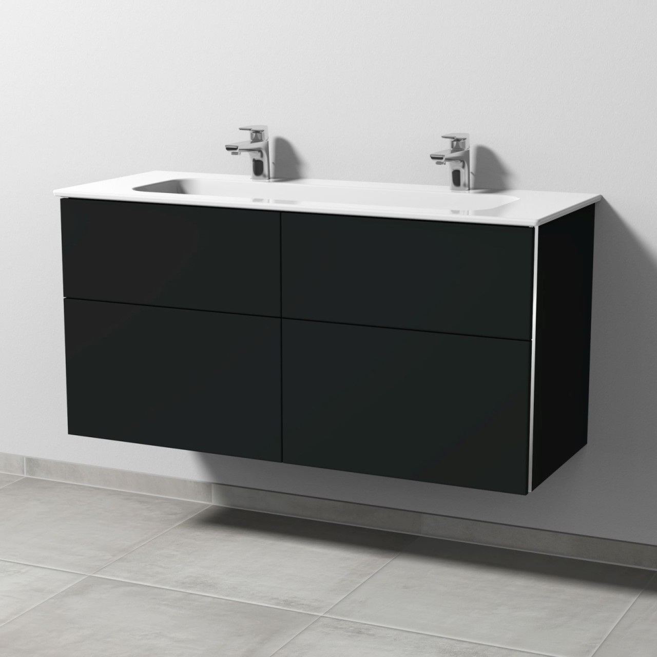 Sanipa 3way Waschtisch-Set mit Keramik-Waschtisch Design und Unterbau, Vulkan-Matt, BP4831V BP4831V